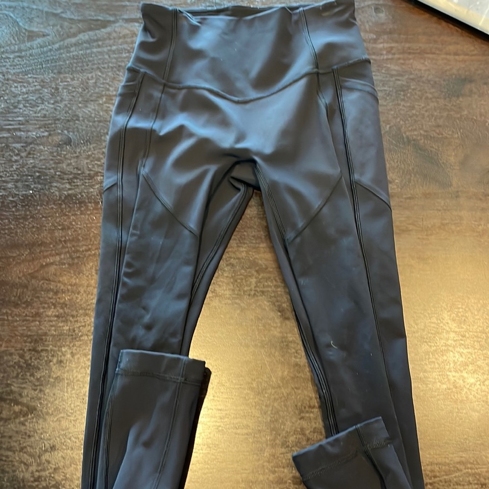 Lulu lemon fast and free leggings black size 4